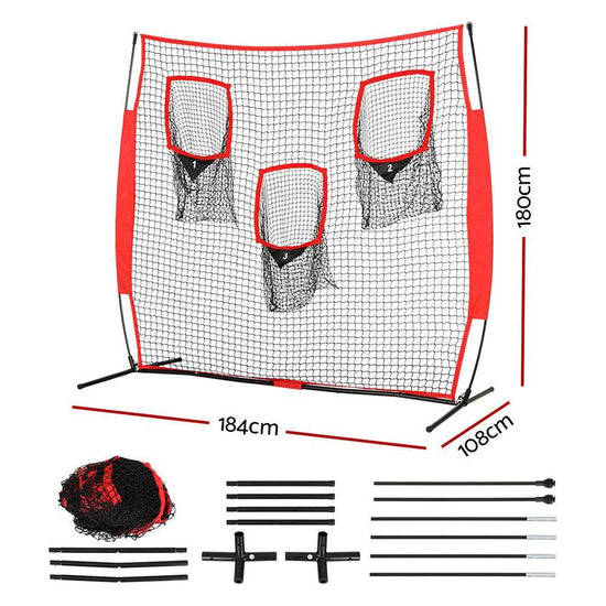 Everfit 1.8m Football Soccer Net Portable Goal Net Training 3 Target Zone