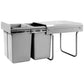 Cefito Pull Out Bin Kitchen Double Basket 2X20L Grey