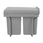 Cefito Pull Out Bin Kitchen Double Basket 2X20L Grey