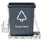 Cefito Pull Out Bin Kitchen Cabinet Slide Garbage Rubbish Bins Basket 40L Grey