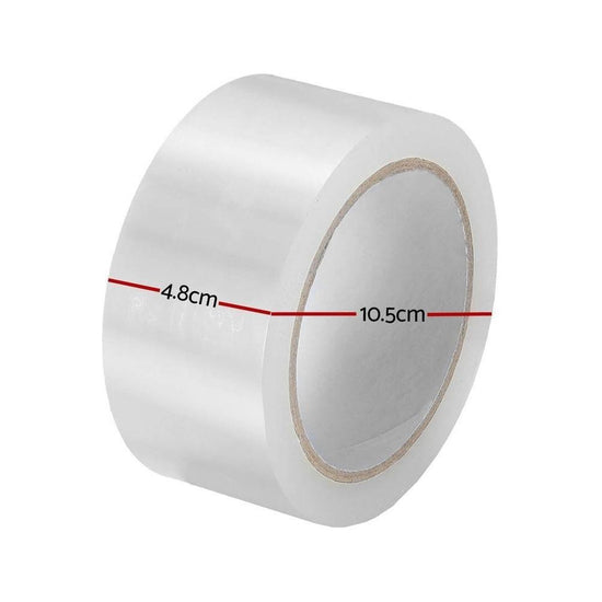 36 Rolls Packing Packaging Tape Sticky Clear Sealing Tapes Transparent 48mmx75m