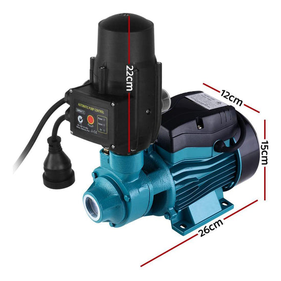 Giantz Peripheral Water Pump Garden Boiler Car Wash Auto Irrigation QB60 Black