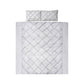 Giselle Bedding Quilt Cover Set Diamond Pinch Grey Queen