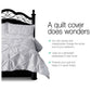 Giselle Bedding Quilt Cover Set Diamond Pinch Grey Queen