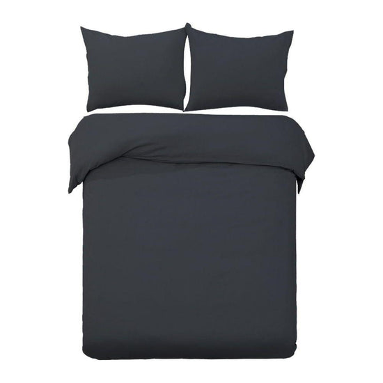 Giselle Bedding Quilt Cover Set Classic Black Queen