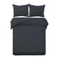 Giselle Bedding Quilt Cover Set Classic Black Queen