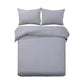Giselle Bedding Quilt Cover Set Classic Grey Queen