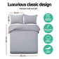 Giselle Bedding Quilt Cover Set Classic Grey Queen