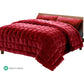 Giselle Bedding Faux Mink Quilt Burgundy Queen