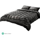 Giselle Bedding Faux Mink Quilt Charcoal Queen