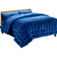 Giselle Bedding Faux Mink Quilt Blue Queen