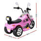 Rigo Kids Ride On Car Motorcycle Motorbike Electric Toys Horn Music 6V Pink