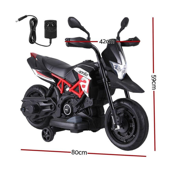 Kids Electric Ride On Car Motorcycle Motorbike Aprilia Licensed Dorsoduro 900