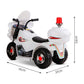 Rigo Kids Electric Ride On Police Motorcycle Motorbike 6V Battery White