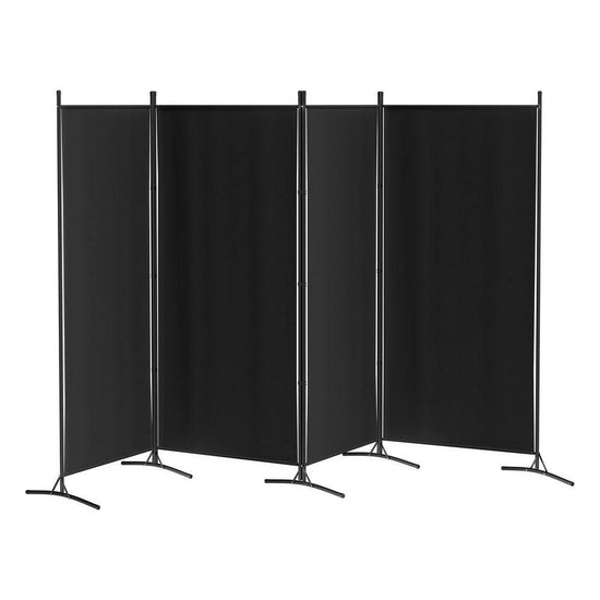 Artiss 4 Panel Room Divider Screen 345x180cm Fabric Black