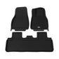 Weisshorn Tesla Model Y Rubber Mats Carpets Front Rear Set RHD 21-24