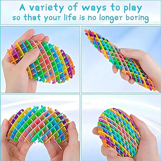 Sensory Fidget Worm Stretchable Worm 3D-Printed Toy For Fingertip Relaxing Fidget Toy Shape-Changing For Finger Dexterity For