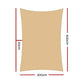 Instahut Waterproof Shade Sail 3x6m Rectangle Sand 95% Shade Cloth