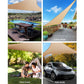 Instahut Waterproof Shade Sail 5x5x5m Rectangle Sand 95% Shade Cloth