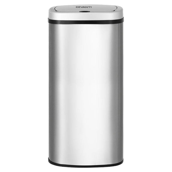 Devanti 60L Sensor Bin Motion Rubbish Automatic Silver