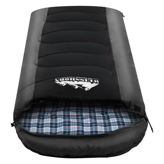 Weisshorn Sleeping Bag Single Thermal Camping Hiking Tent Black  -20°C