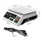 Emajin Scales Digital Kitchen 40KG Weighing Scales Platform Scales White LCD