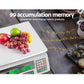 Emajin Scales Digital Kitchen 40KG Weighing Scales Platform Scales White LCD