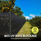Instahut Shade Cloth Sun Shade Fabric Patio UV Resistant Black 10x2m