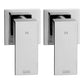 Cefito Shower Twins Tap Wall Bath Taps Brass Hot Cold Basin Bathroom Chrome