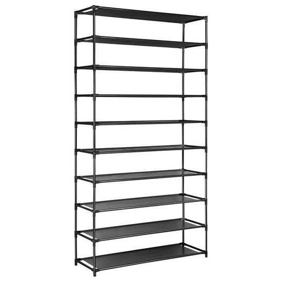 Artiss 10-Tier Shoe Rack Stackable 50 Pairs Black