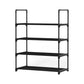 Artiss Shoe Rack Stackable Shelves 4 Tiers 55cm Shoes Storage Stand Black