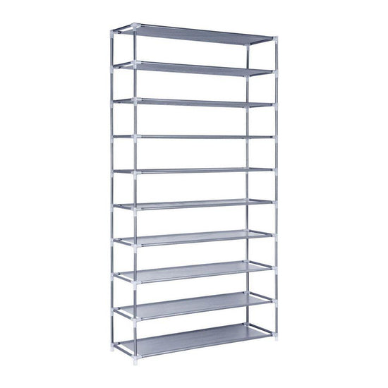 Artiss 10-Tier Shoe Rack Stackable 50 Pairs Grey