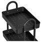 Artiss Storage Trolley Kitchen Cart 3 Tiers Rack Shelf Organiser Wheels Black