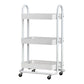 Artiss Storage Trolley Kitchen Cart 3 Tiers Rack Shelf Organiser Wheels White
