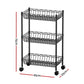 Artiss 3-Tier Shelving Unit Adjustable Garage Storage Kitchen Rack With Wheels