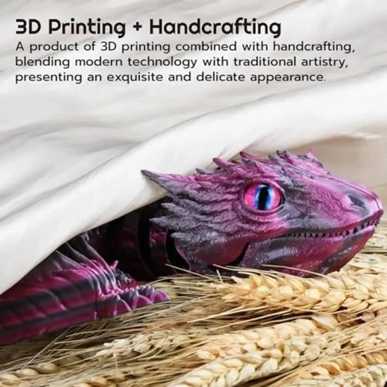 New 3d Printed Dragon Joint Feathered Pterosaur Hand Office Model Landscape-Building Dinosaur Creative Toy Boy&