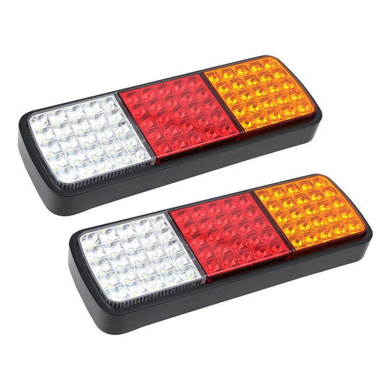 Giantz Pair 75 LED Tail Lights Stop Reverse Indicator 12V Ute Trailer Caravan Truck Boat