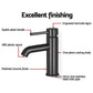 Cefito Bathroom Basin Mixer Tap Round Brass Faucet Vanity Laundry Black