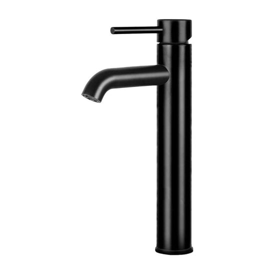 Cefito Bathroom Basin Mixer Tap Round Tall Faucet Vanity Laundry Black