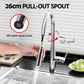Kitchen Mixer Tap Pull Out Round 2 Mode Sink Basin Faucet Swivel WELS Chrome