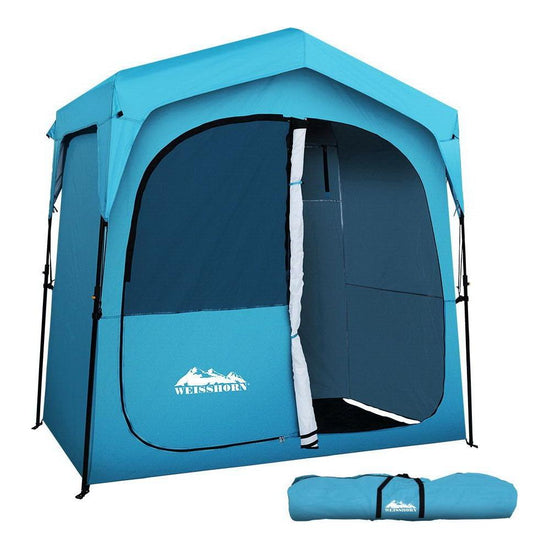 Weisshorn Double Camping Shower Toilet Tent Outdoor Fast Set Up Change Room