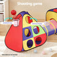 Keezi Kids Play Tent Pop Up Teepee Playhouse Ball Pit Crawl Tunnel Basketball Hoop