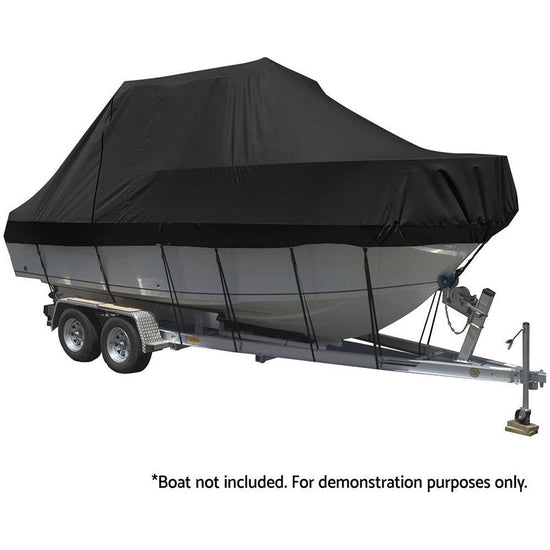 Seamanship Boat Cover 19-21ft Trailerable Jumbo Marine Grade Heavy Duty Black