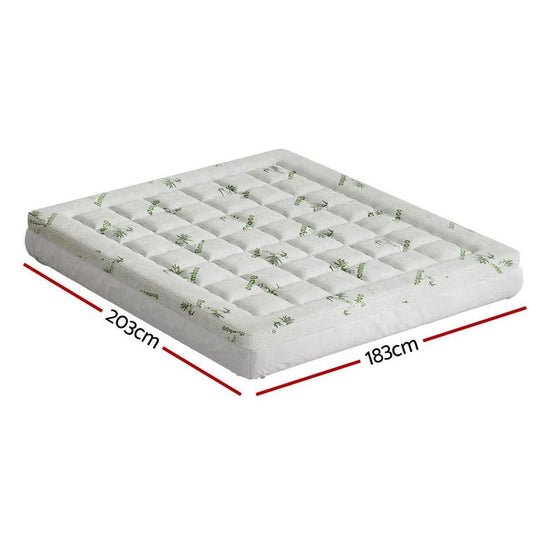 Giselle Bedding Mattress Topper Pillowtop Bamboo 7.5cm King