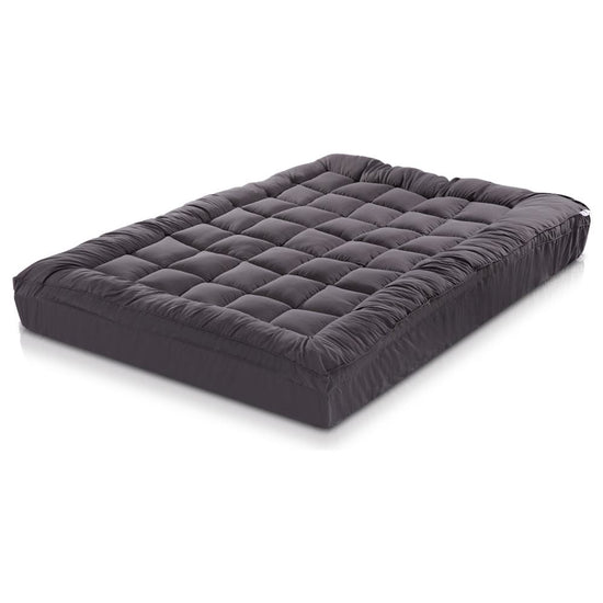 Giselle Bedding Mattress Topper Pillowtop Bamboo Charcoal King Single