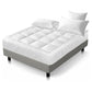 Giselle Queen Mattress Topper Pillowtop 1000GSM Microfibre Filling Protector