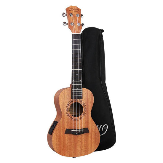 ALPHA 26 Inch Tenor Ukulele Electric Mahogany Ukeleles Uke Hawaii Guitar with EQ