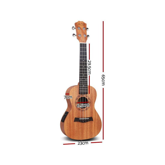 ALPHA 26 Inch Tenor Ukulele Electric Mahogany Ukeleles Uke Hawaii Guitar with EQ