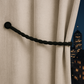 Magnetic weaved rope tieback Black