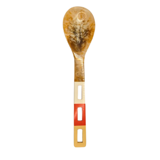 Retro Orange Multi Resin Serving Spoon | Hand-Poured | Food Safe